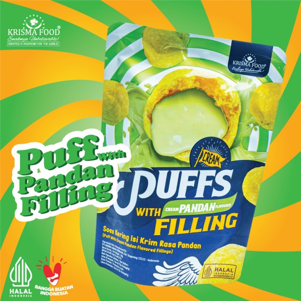 Soes Kering Isi Krim Rasa Pandan ( P )