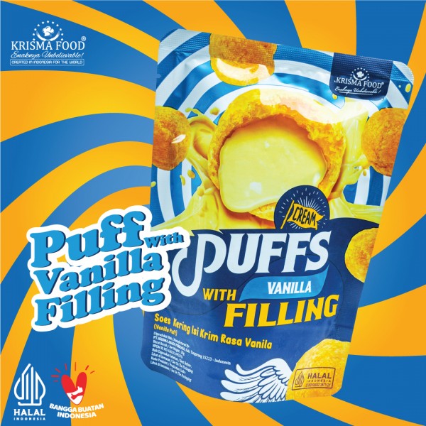 Soes Kering Isi Krim Rasa Vanilla ( P )