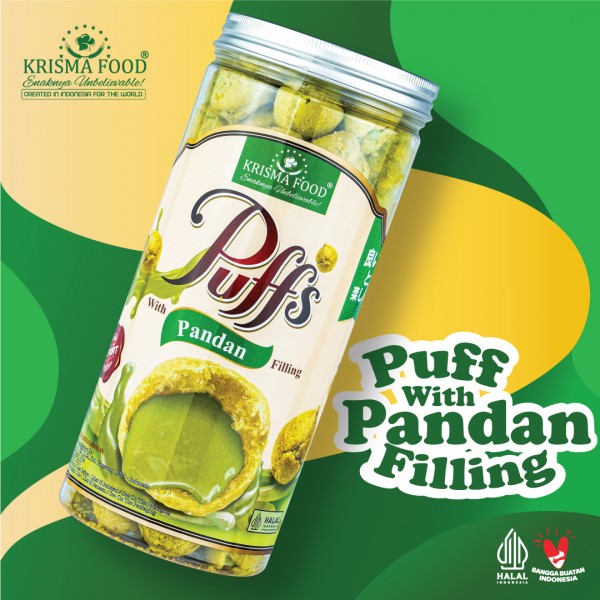 Soes Kering Isi Krim Rasa Pandan ( T ) - PRE ORDER