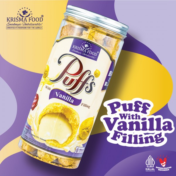 Soes Kering Isi Krim Rasa Vanilla ( T ) - PRE ORDER
