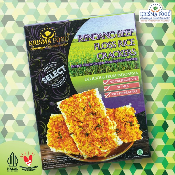 Rendang Beef Floss Rice Crackers ( G )  - PRE ORDER