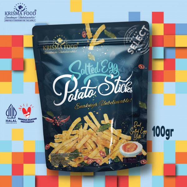 Salted Egg Potato Sticks ( P ) - 100gr